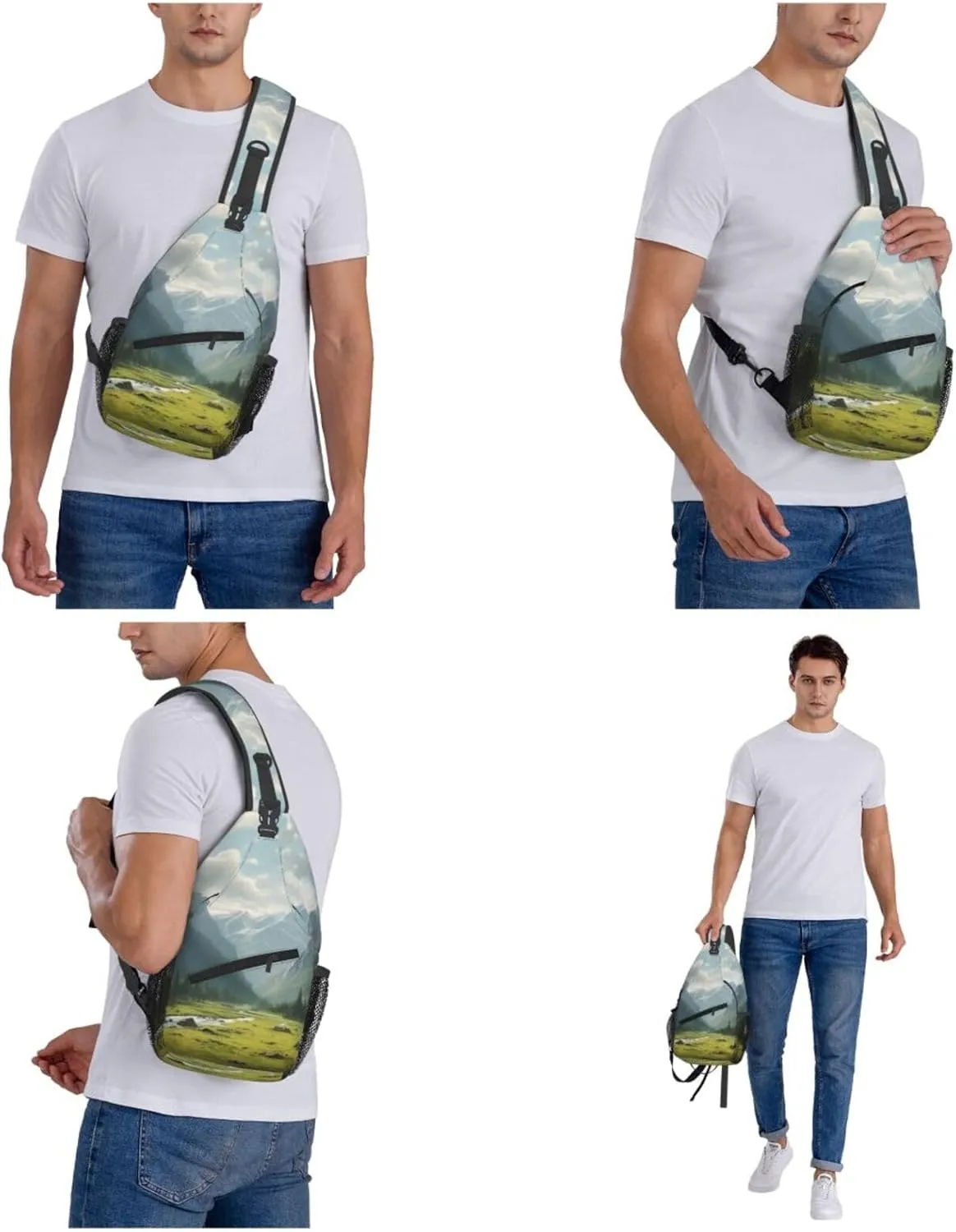 Sling Bag Crossbody Sling Backpack for Men Women Valley Cross Chest Bag Travel Hiking Daypack