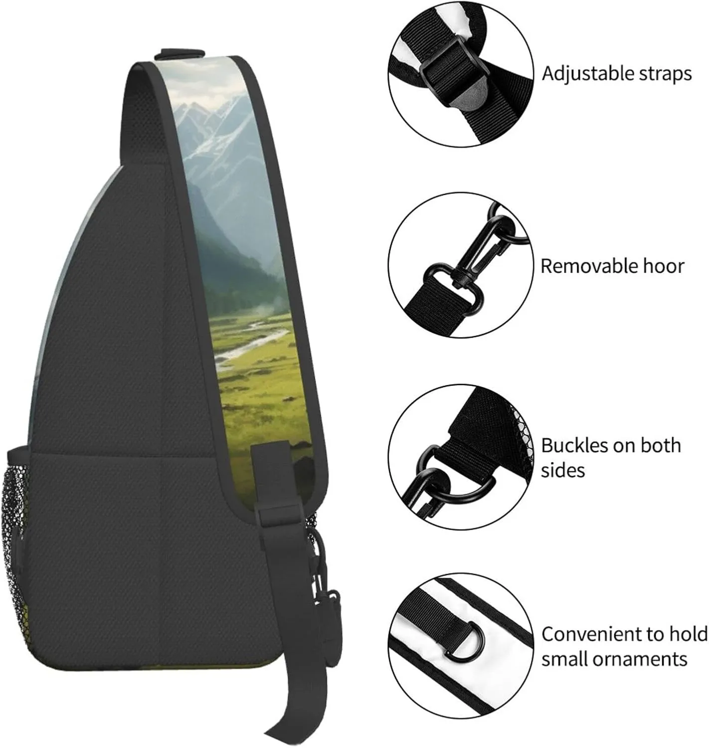 Sling Bag Crossbody Sling Backpack for Men Women Valley Cross Chest Bag Travel Hiking Daypack