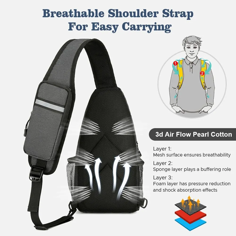 Sling Bag Crossdy Bags Fanny Packs for Men Women Shoulder Bag Hiking Daypack