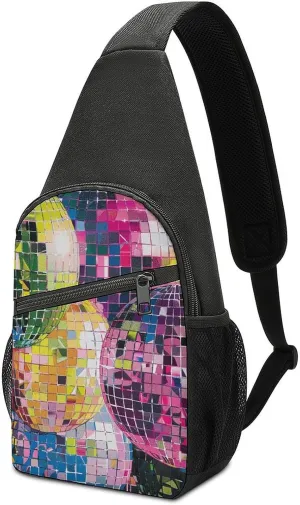 Sling Bag for Men Crossbody Bags for Women Fanny Packs Collage Ball Pattern Chest Bag for Work Travel