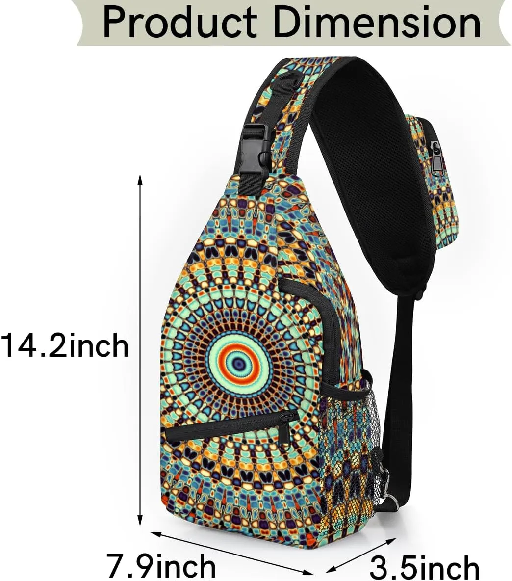 Sling Bag for Women Men Chest Shoulder Backpack Multipurpose Crossbody Bag Lightweight Travel Hiking Daypack