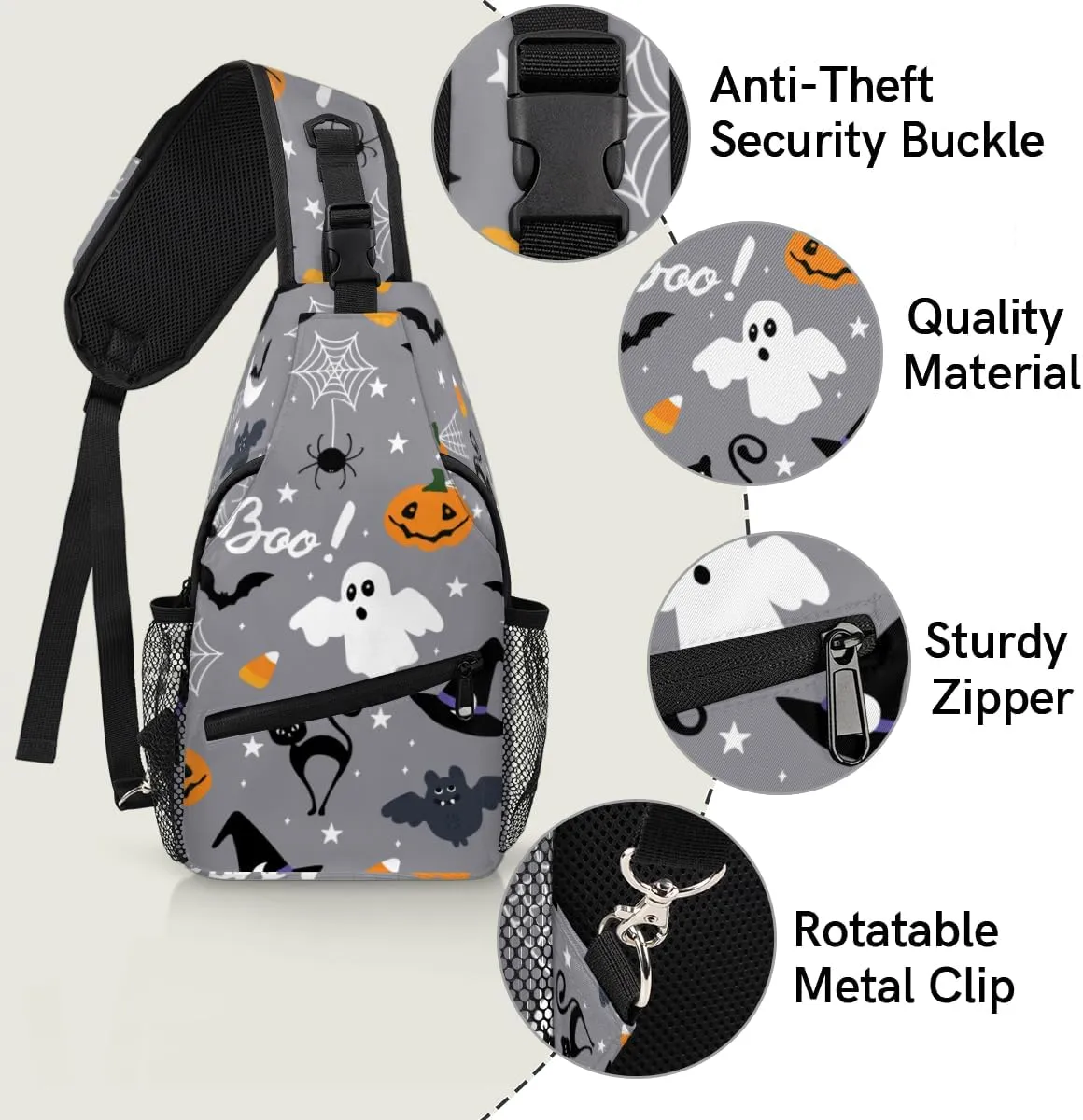 Sling Bag for Women Men Chest Shoulder Backpack Multipurpose Crossbody Bag Lightweight Travel Hiking Daypack