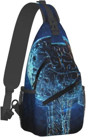 Sling Bag for Women Men Cross Chest Bag Artificial Intelligence Brain Sling Backpack Crossbody Shoulder Bag Fanny Pack Daypack