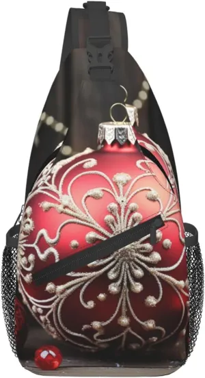 Sling Bag for Women Men Crossbody Bag Sling Backpack Christmas ornament Cross Body Bag Adjustable Chest Bag