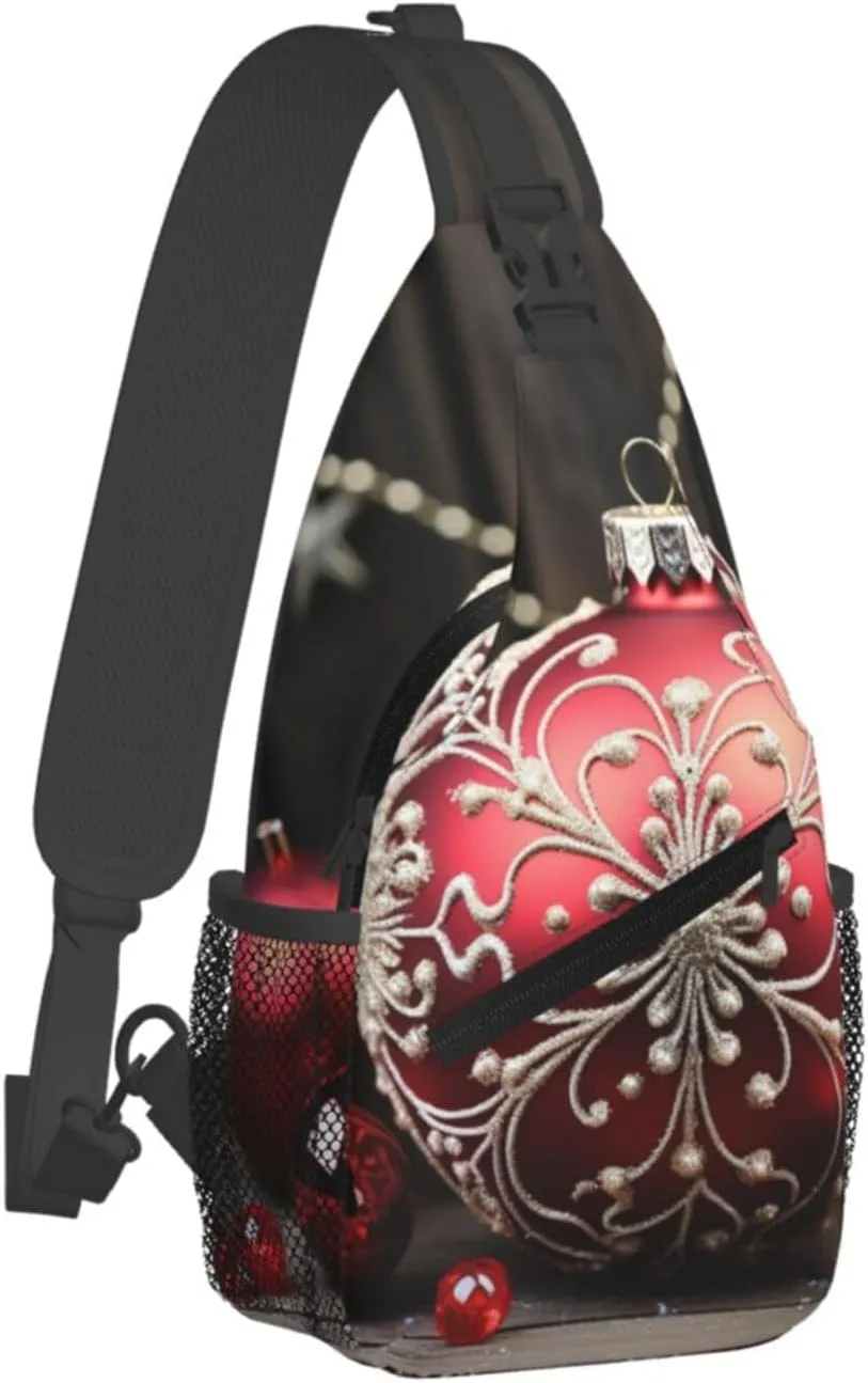 Sling Bag for Women Men Crossbody Bag Sling Backpack Christmas ornament Cross Body Bag Adjustable Chest Bag