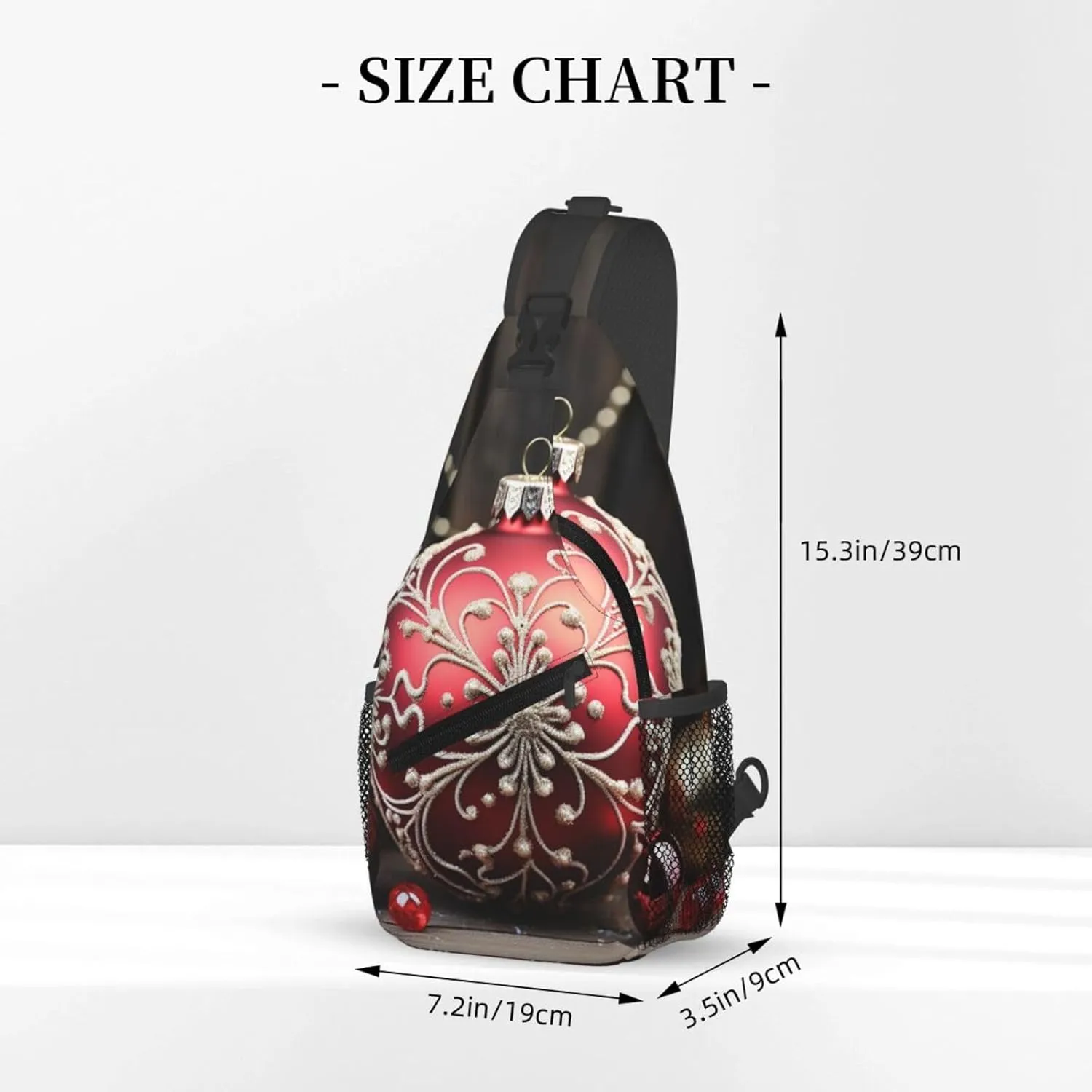 Sling Bag for Women Men Crossbody Bag Sling Backpack Christmas ornament Cross Body Bag Adjustable Chest Bag