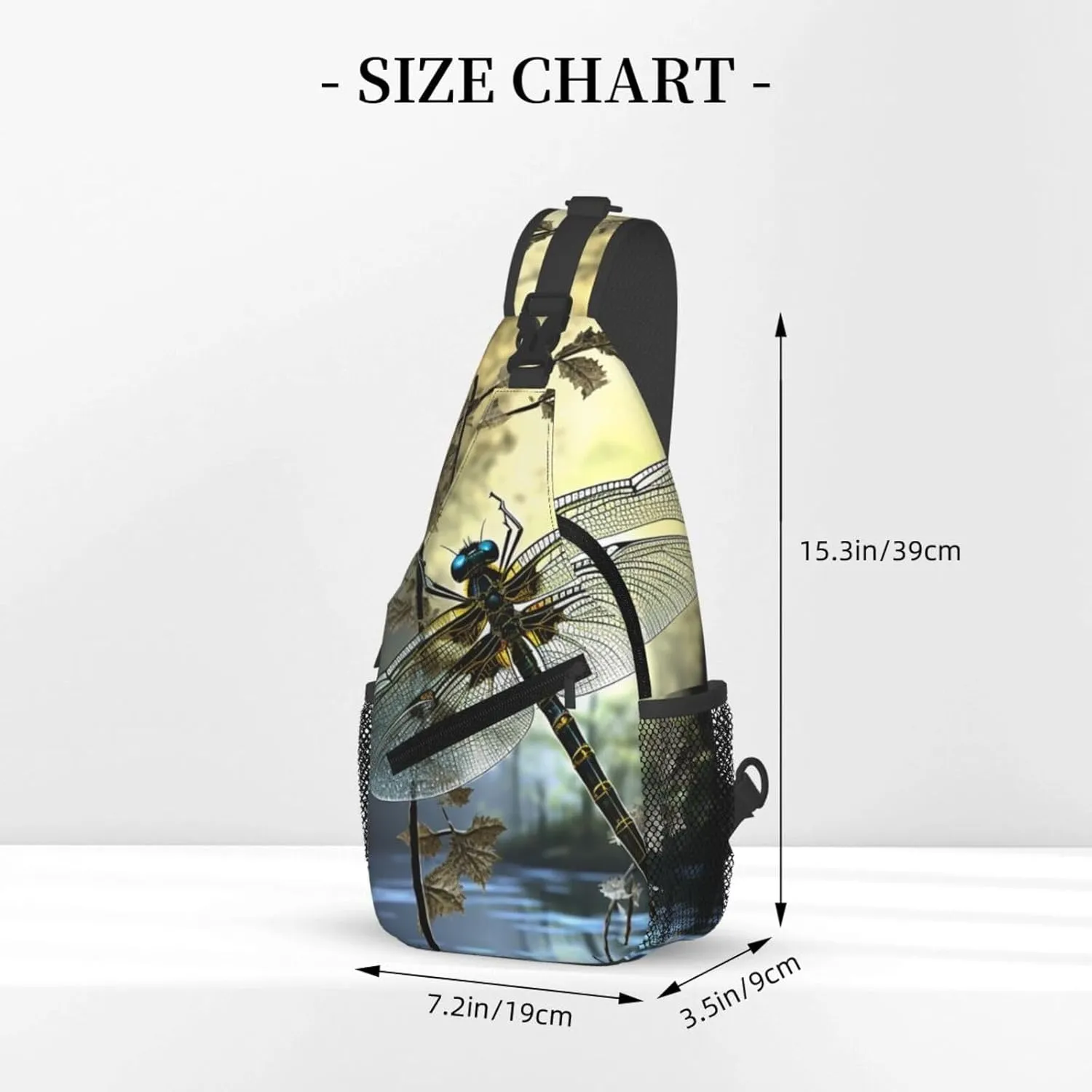 Sling Bag for Women Men Crossbody Bag Sling Backpack Dragonflies Cross Body Bag Adjustable Chest Bag