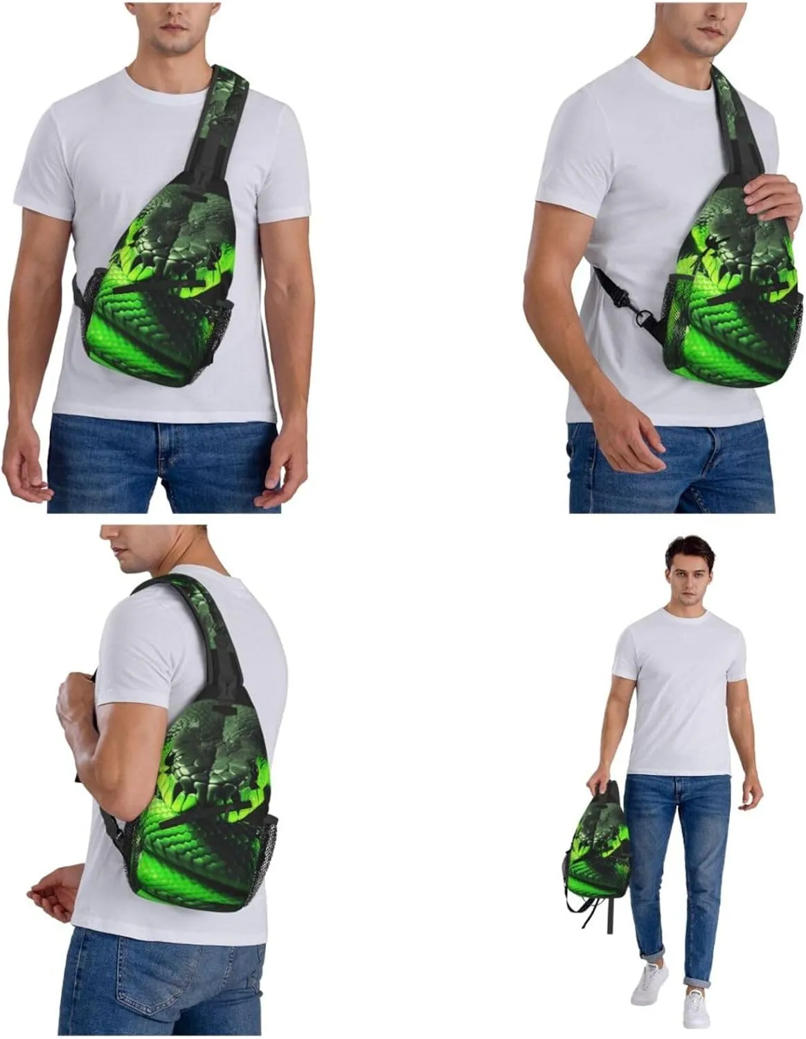 Sling Bag for Women Men Crossbody Bag Small Sling Backpack Baseball Lace Close Up Chest Bag Hiking Daypack