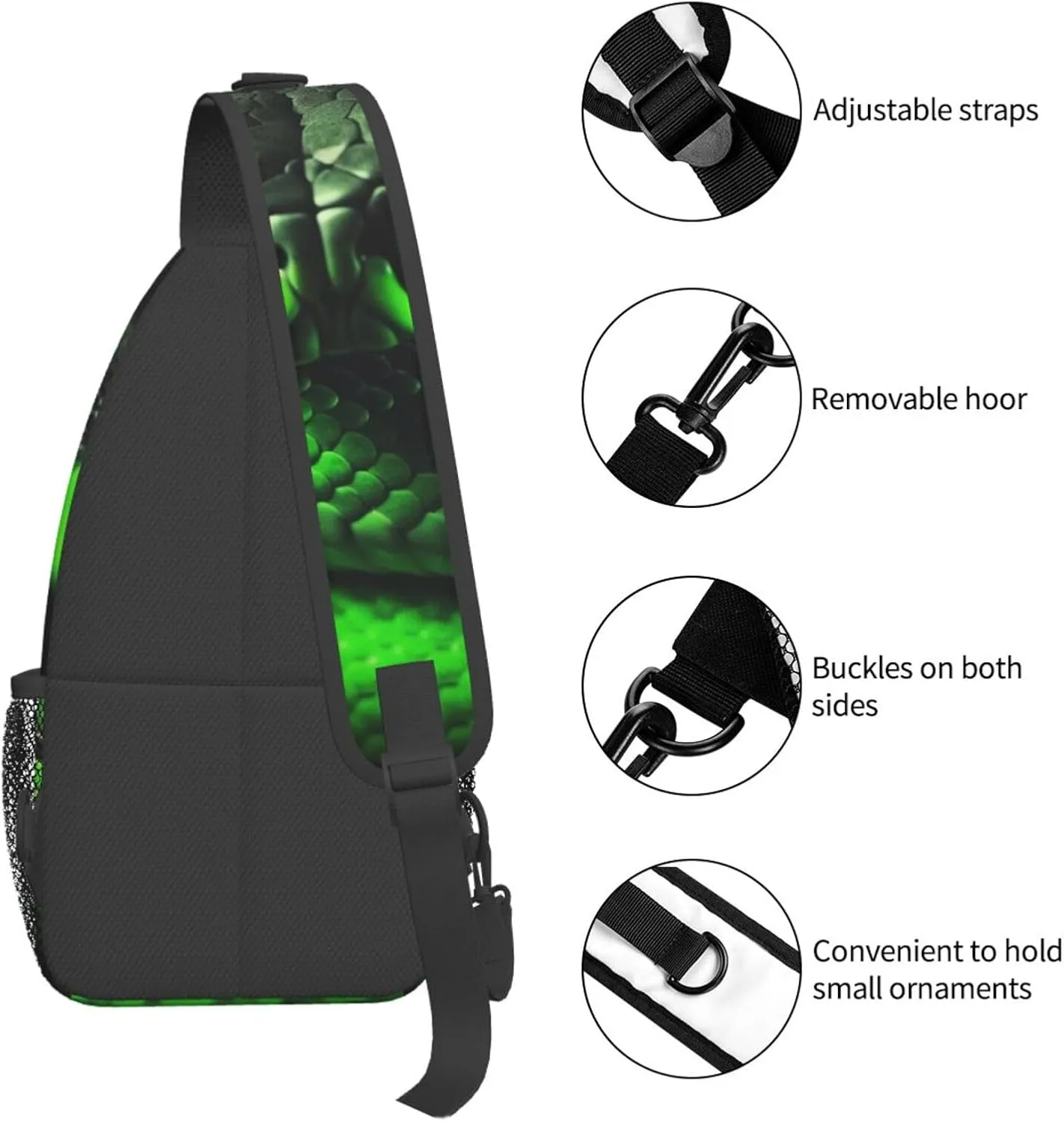 Sling Bag for Women Men Crossbody Bag Small Sling Backpack Baseball Lace Close Up Chest Bag Hiking Daypack