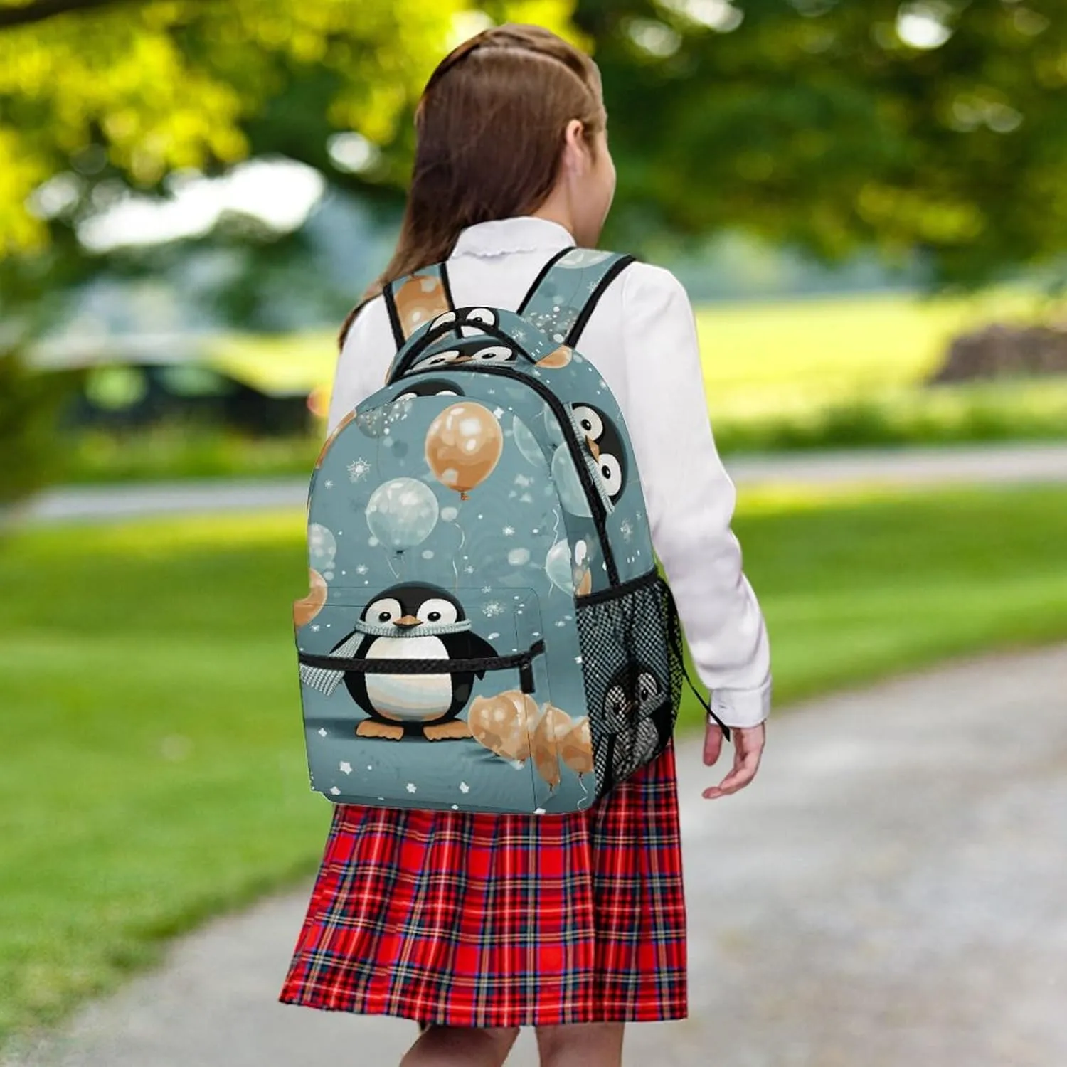 Small Backpacks Personalized Balloon Snowflake Printing Travel Bag Lightweight Travel Backpack For Women Men