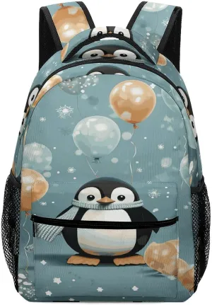 Small Backpacks Personalized Balloon Snowflake Printing Travel Bag Lightweight Travel Backpack For Women Men