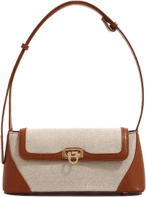 Small Shoulder Bag for Women, Retro PU Leather Underarm Bag Top Handle Hobo Tote Clutch Handbag Purse with Buckle Closure