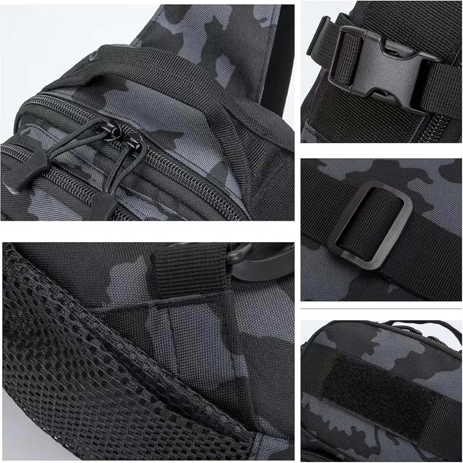 Small Tactical Sling Bag for Men Military Shoulder Pack Molle Crossbody Chest Bag Single Strap Backpack for Travel Hiking