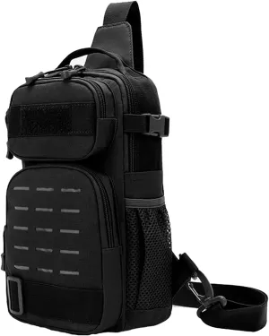 Small Tactical Sling Bag for Men Military Shoulder Pack Molle Crossbody Chest Bag Single Strap Backpack for Travel Hiking