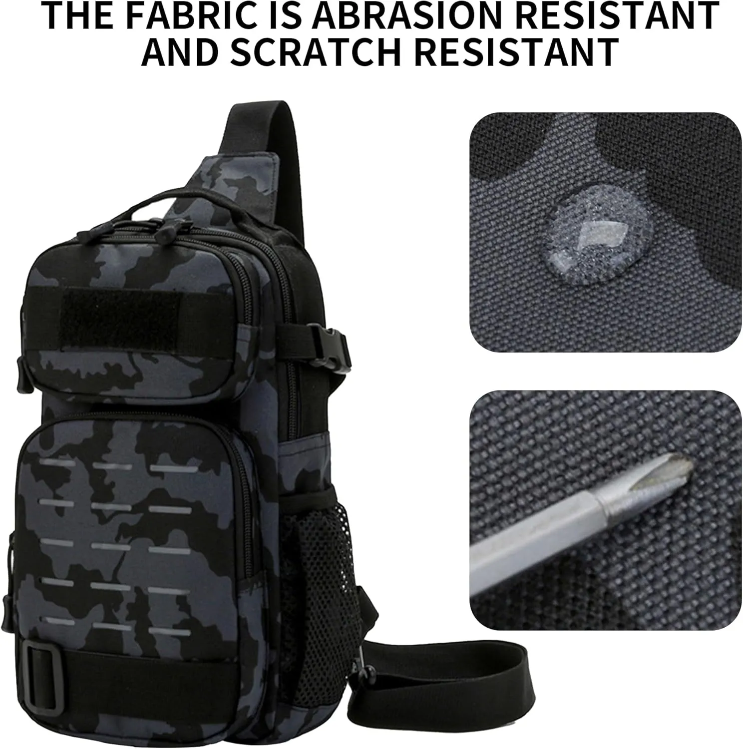 Small Tactical Sling Bag for Men Military Shoulder Pack Molle Crossbody Chest Bag Single Strap Backpack for Travel Hiking