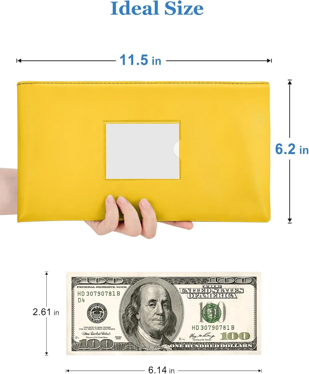 SMARTAKE 10-Pack Bank Deposit Money Bags with Zipper, 10 Colors Leather Bags Wallet Pouches with Label, for Cash, Coins, Cosmetics, Invoice, Bills, Tools, 11.5 x 6.2 Inches (Macaroon Colors)