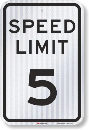 SmartSign "Speed Limit 5 MPH" Sign | 12" x 18" 3M High Intensity Grade Reflective Aluminum
