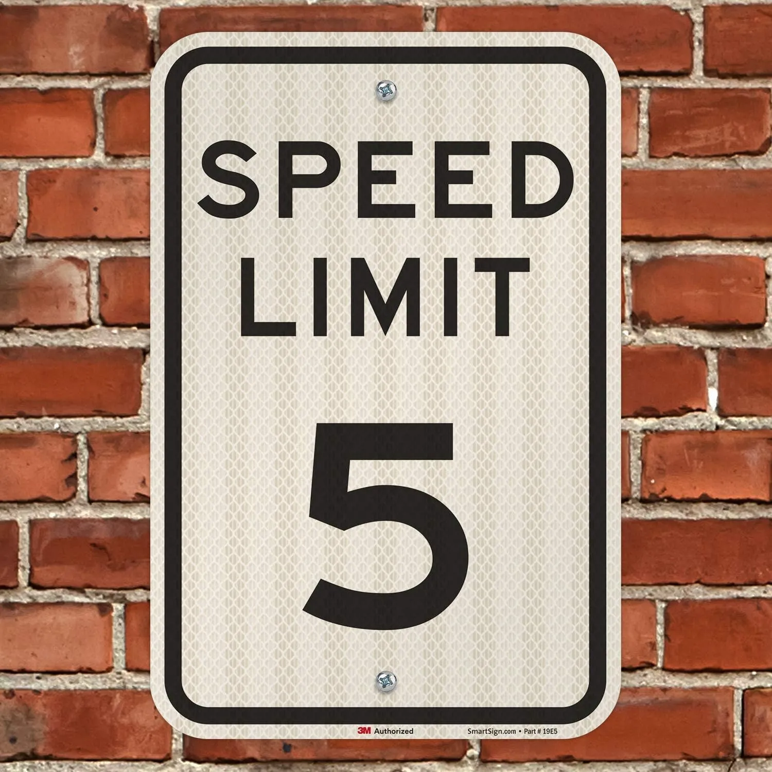 SmartSign "Speed Limit 5 MPH" Sign | 12" x 18" 3M High Intensity Grade Reflective Aluminum