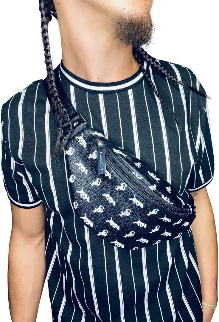 Snoop Proof Elusive 2.0 Smell Proof Belt Bag - Black & White