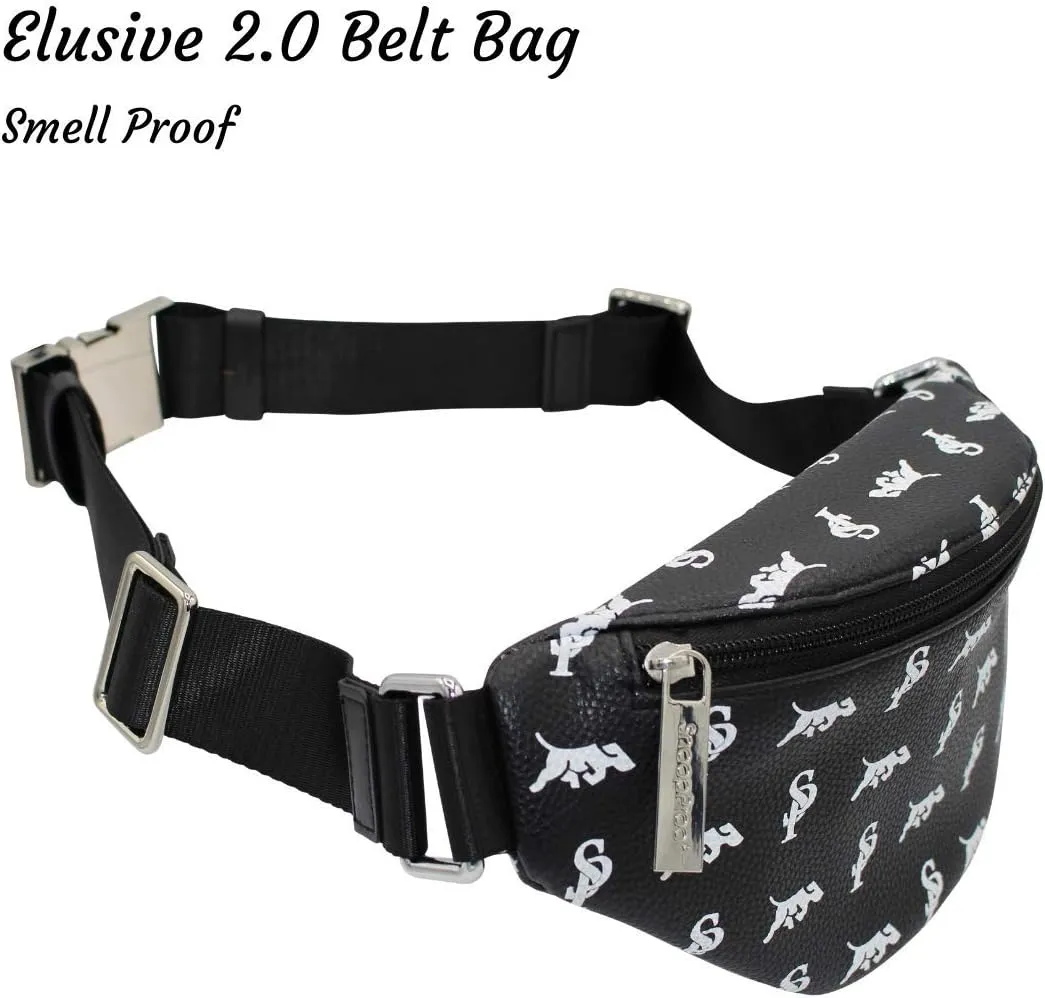 Snoop Proof Elusive 2.0 Smell Proof Belt Bag - Black & White
