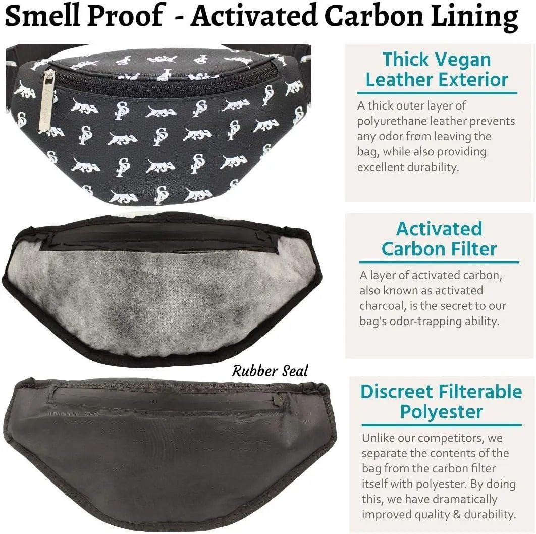 Snoop Proof Elusive 2.0 Smell Proof Belt Bag - Black & White