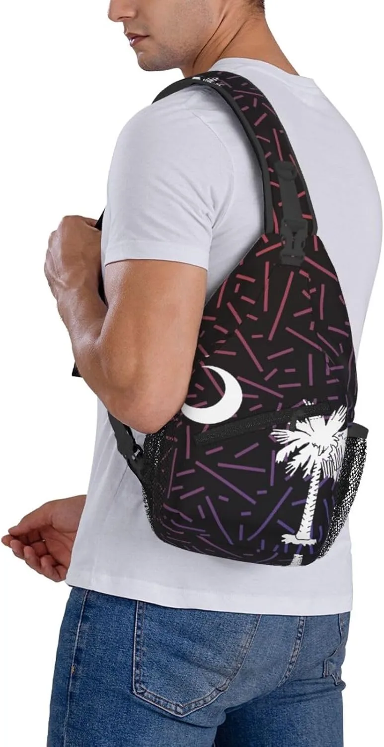 South Carolina State America Small Crossbody Backpack Sling Bag For Men Women Mini One Shoulder Chest Bags Gym Sport Travel Hiking Daypack