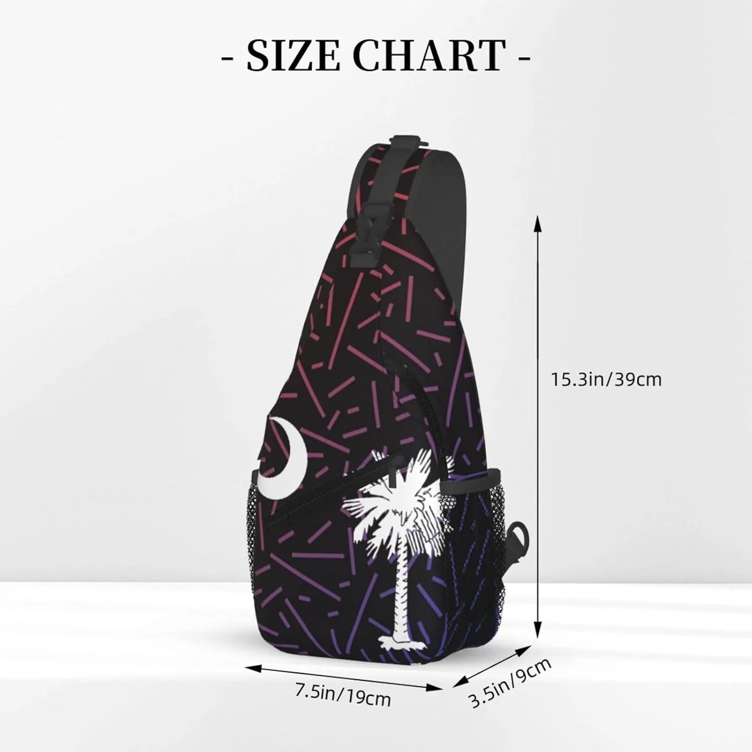 South Carolina State America Small Crossbody Backpack Sling Bag For Men Women Mini One Shoulder Chest Bags Gym Sport Travel Hiking Daypack