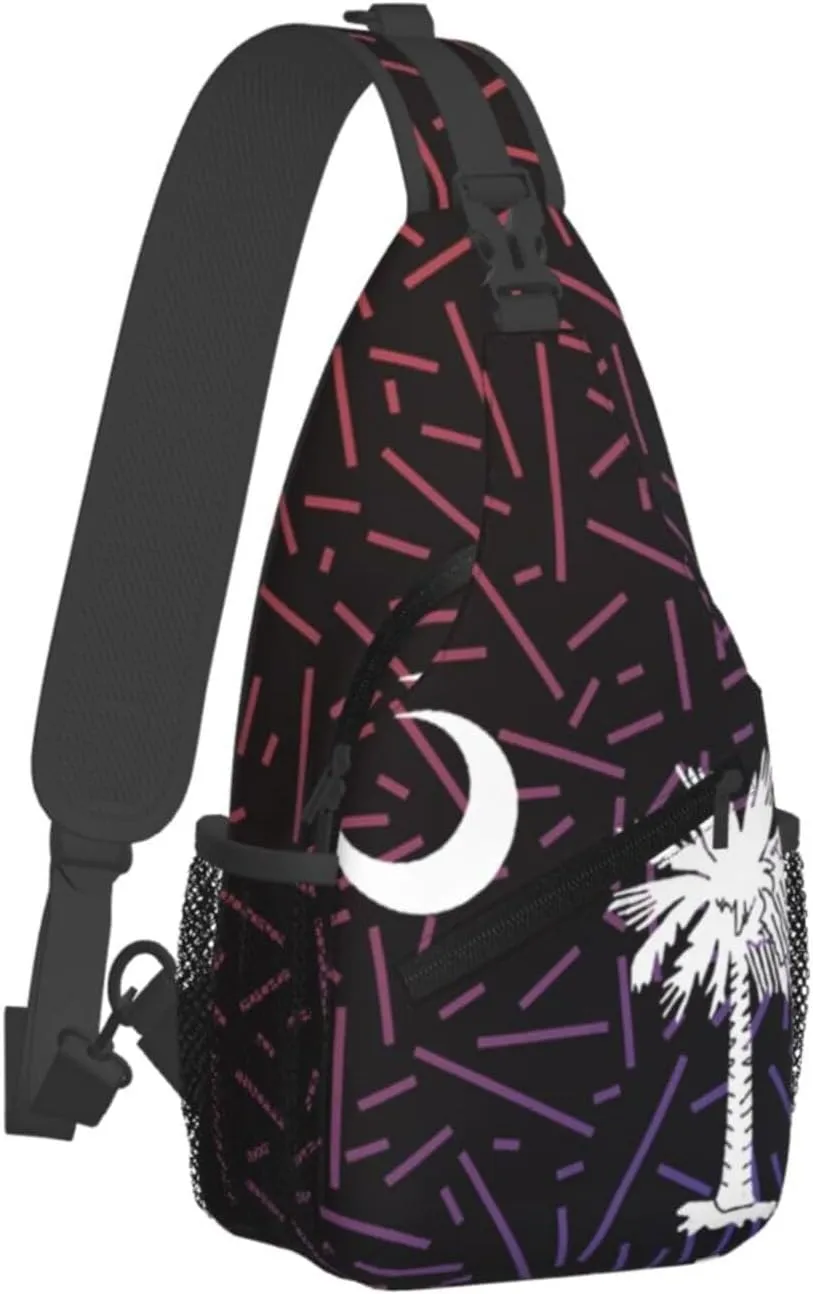 South Carolina State America Small Crossbody Backpack Sling Bag For Men Women Mini One Shoulder Chest Bags Gym Sport Travel Hiking Daypack