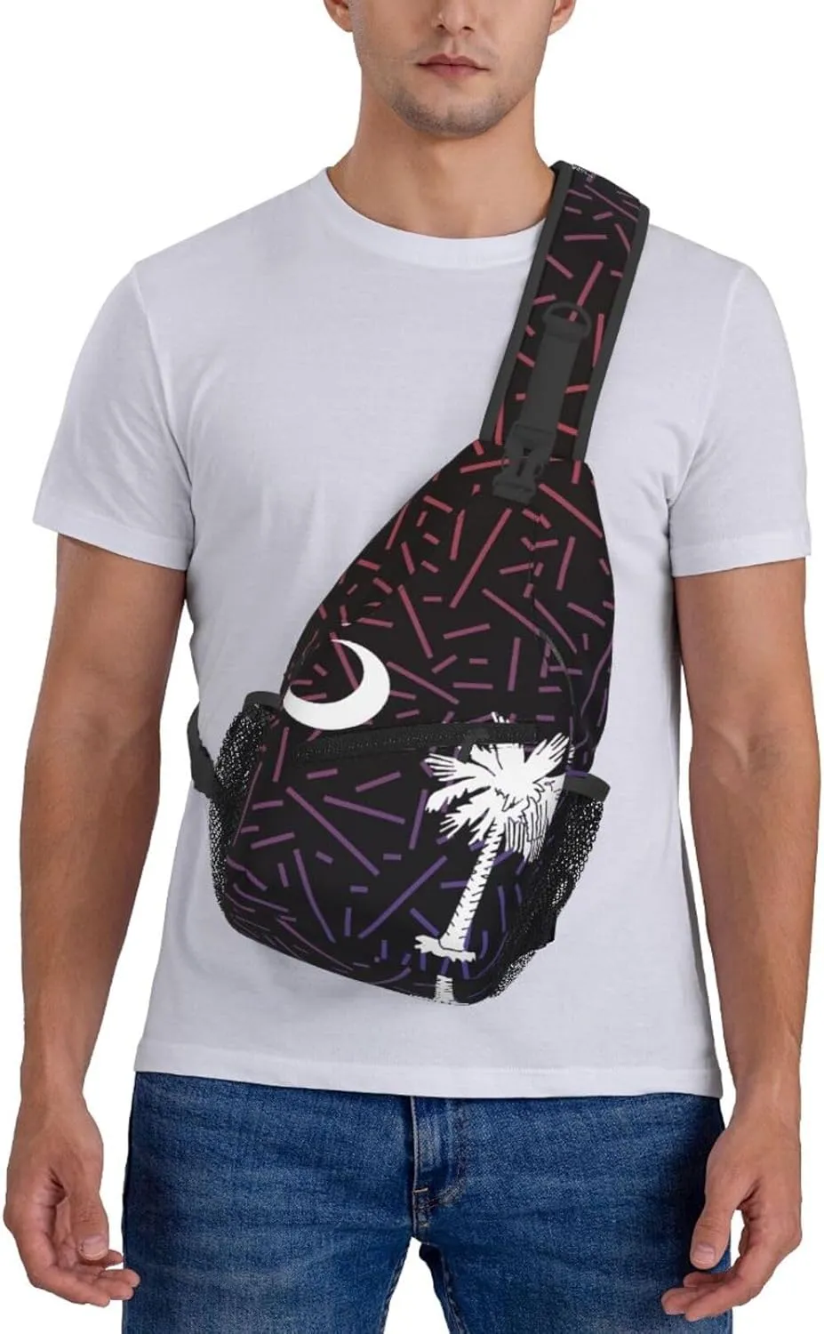 South Carolina State America Small Crossbody Backpack Sling Bag For Men Women Mini One Shoulder Chest Bags Gym Sport Travel Hiking Daypack