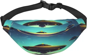 Spacecraft descend Print Sling Bag Fanny Pack, Crossbody Chest Bag with Adjustable Strap for Travel, Daily Casual Use