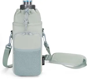 sportsnew Water Bottle Holder with Strap, 32 OZ Water Bottle Carrier Sling Bag with Adjustable Shoulder Strap Insulated Water-Resistant Water Bottle Bag for Walking Hiking, Patent Pending