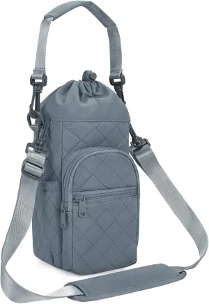 sportsnew Water Bottle Holder with Strap 32oz 40oz Insulated Water Bottle Carrier Sling Bag with Phone Pocket Crossbody
