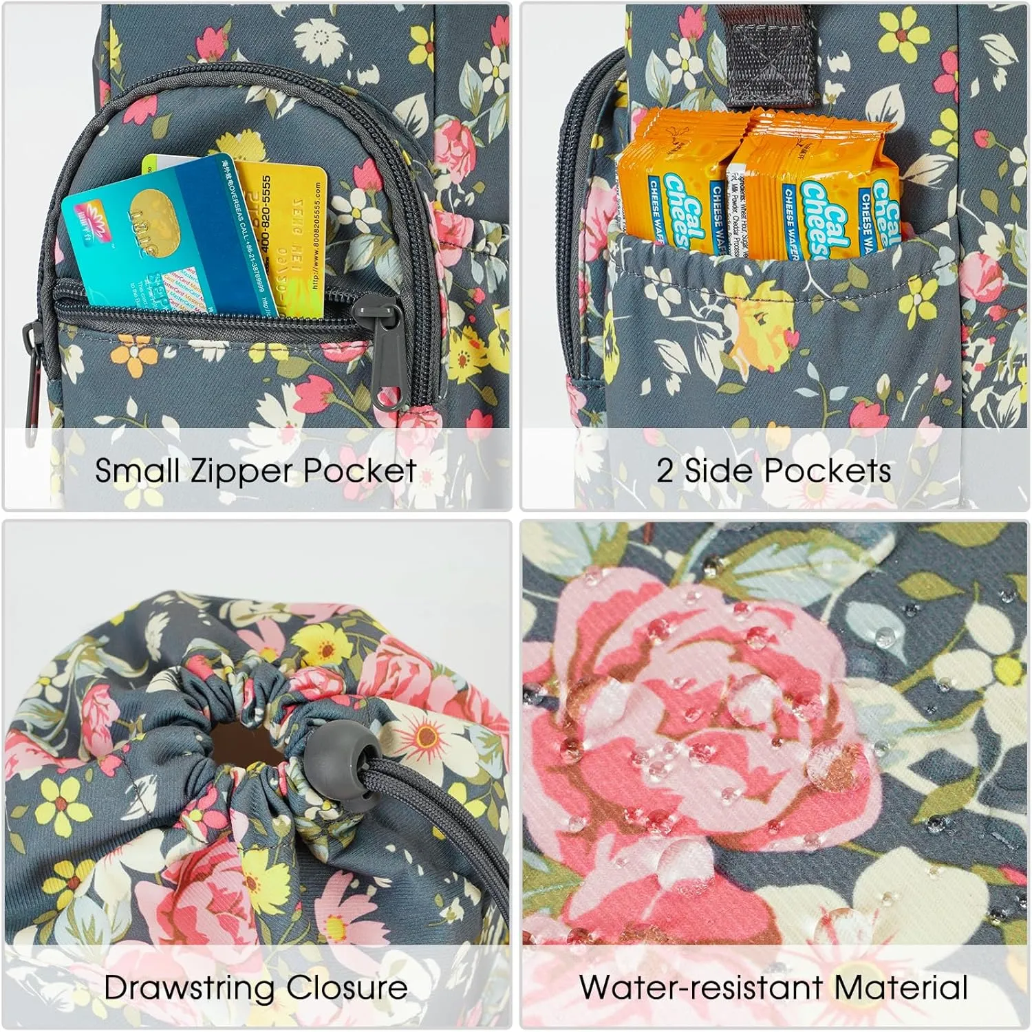 sportsnew Water Bottle Holder with Strap 32oz 40oz Insulated Water Bottle Carrier Sling Bag with Phone Pocket Crossbody