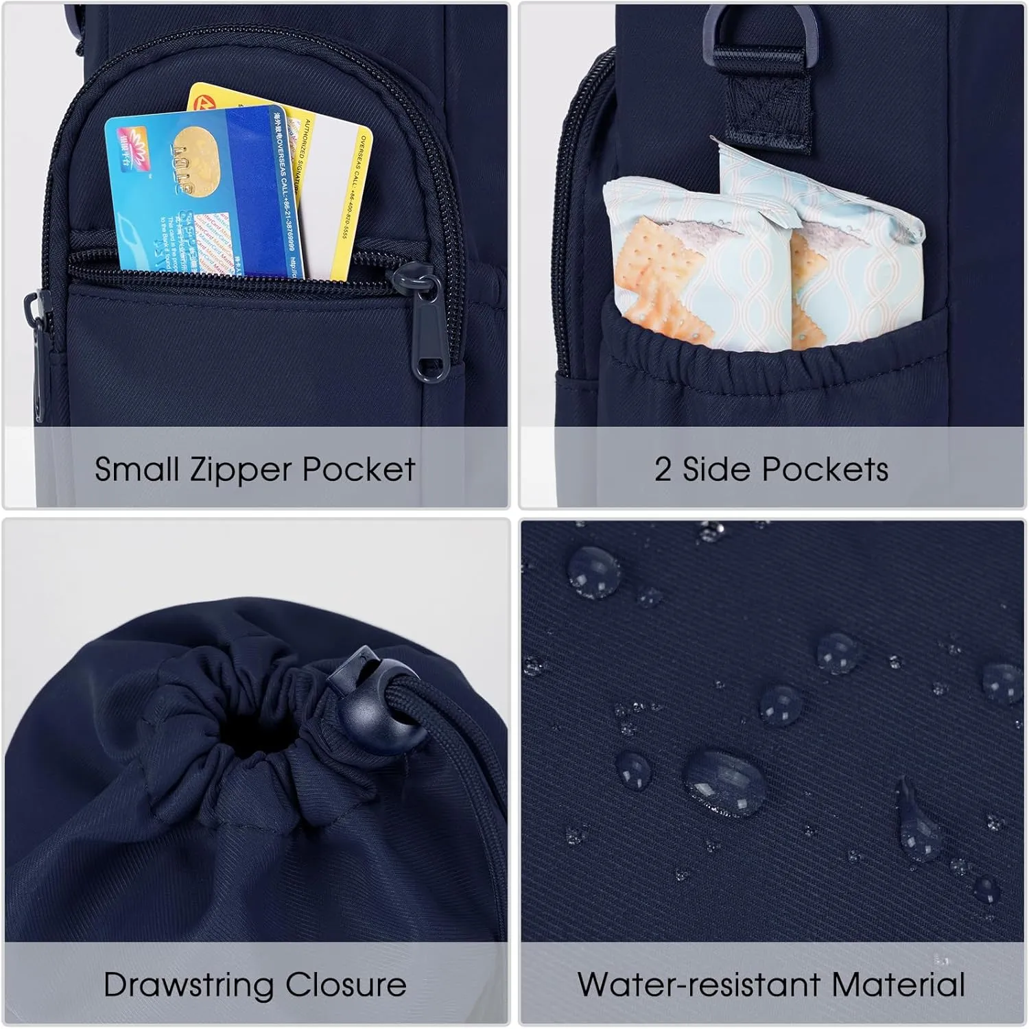 sportsnew Water Bottle Holder with Strap 32oz 40oz Insulated Water Bottle Carrier Sling Bag with Phone Pocket Crossbody