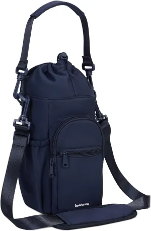 sportsnew Water Bottle Holder with Strap 32oz 40oz Insulated Water Bottle Carrier Sling Bag with Phone Pocket Crossbody