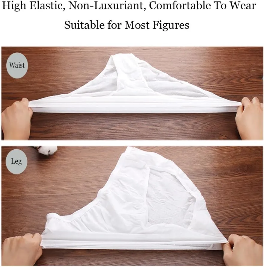 STARLY Women's Disposable Pure Cotton Underwear Travel Panties High Cut Briefs White/Macarons/Black (10pcs)