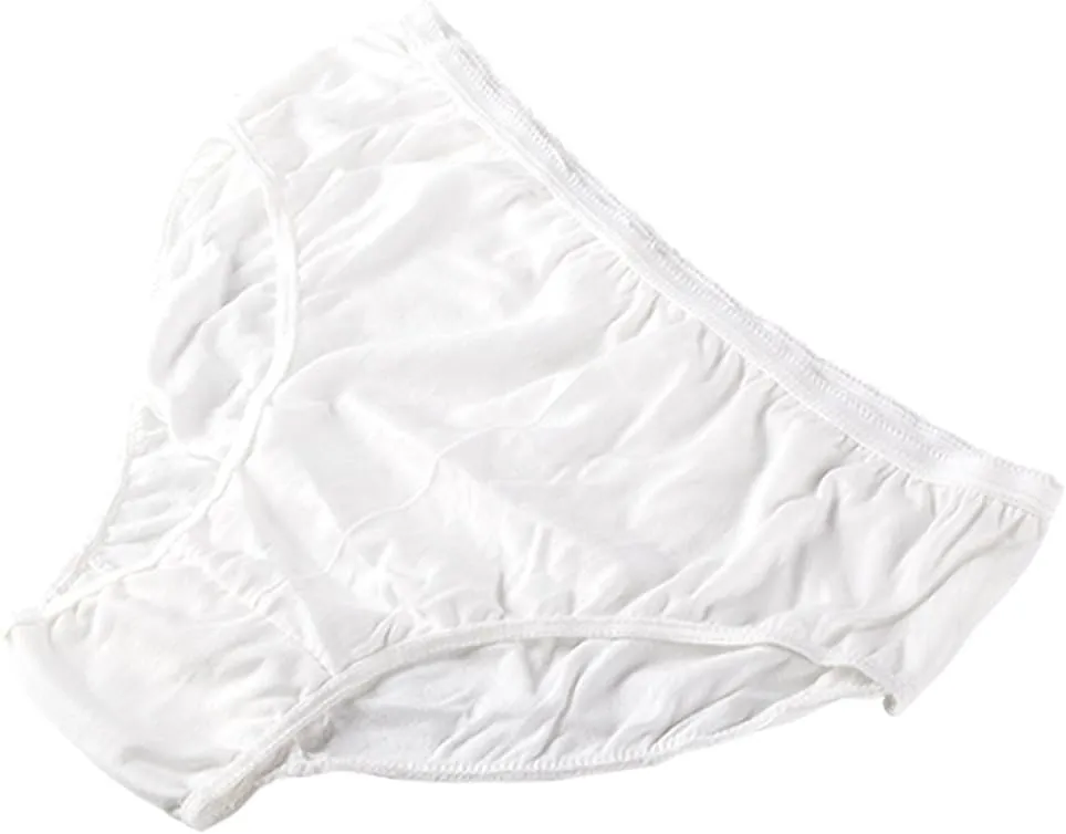 STARLY Women's Disposable Pure Cotton Underwear Travel Panties High Cut Briefs White/Macarons/Black (10pcs)
