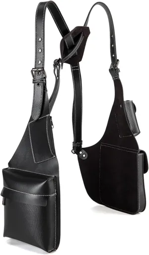 Storage Handbag，Leather Shoulder Holsters Bag Retro Forearm Adjustable Strap for Cosplay Stage Performances and Outdoor Adventures