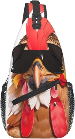 Sturdy Anti Theft Sling Bag for Chicken Sunglasses Shoulder Chest Bag Multipurpose Cross Body Backpack Lightweight Casual Daypack