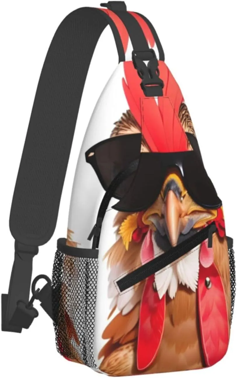 Sturdy Anti Theft Sling Bag for Chicken Sunglasses Shoulder Chest Bag Multipurpose Cross Body Backpack Lightweight Casual Daypack
