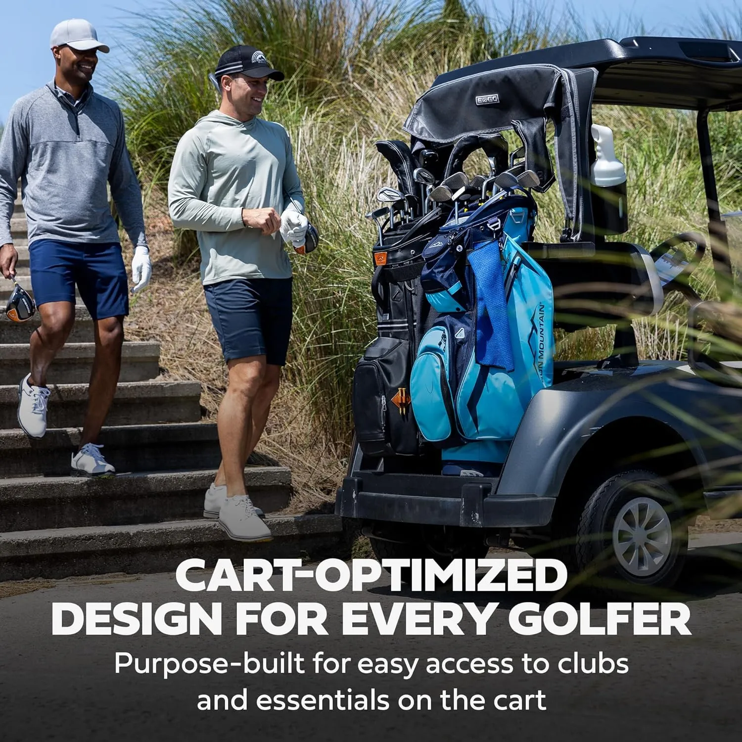 Sun Mountain 2025 C-130 14 Way Golf Bag with Full-Length Dividers and 11 Pockets for Ultimate Convenience - Lightweight Golf Cart Bag with Cart Strap Pass-Through Ideal for Golf Carts