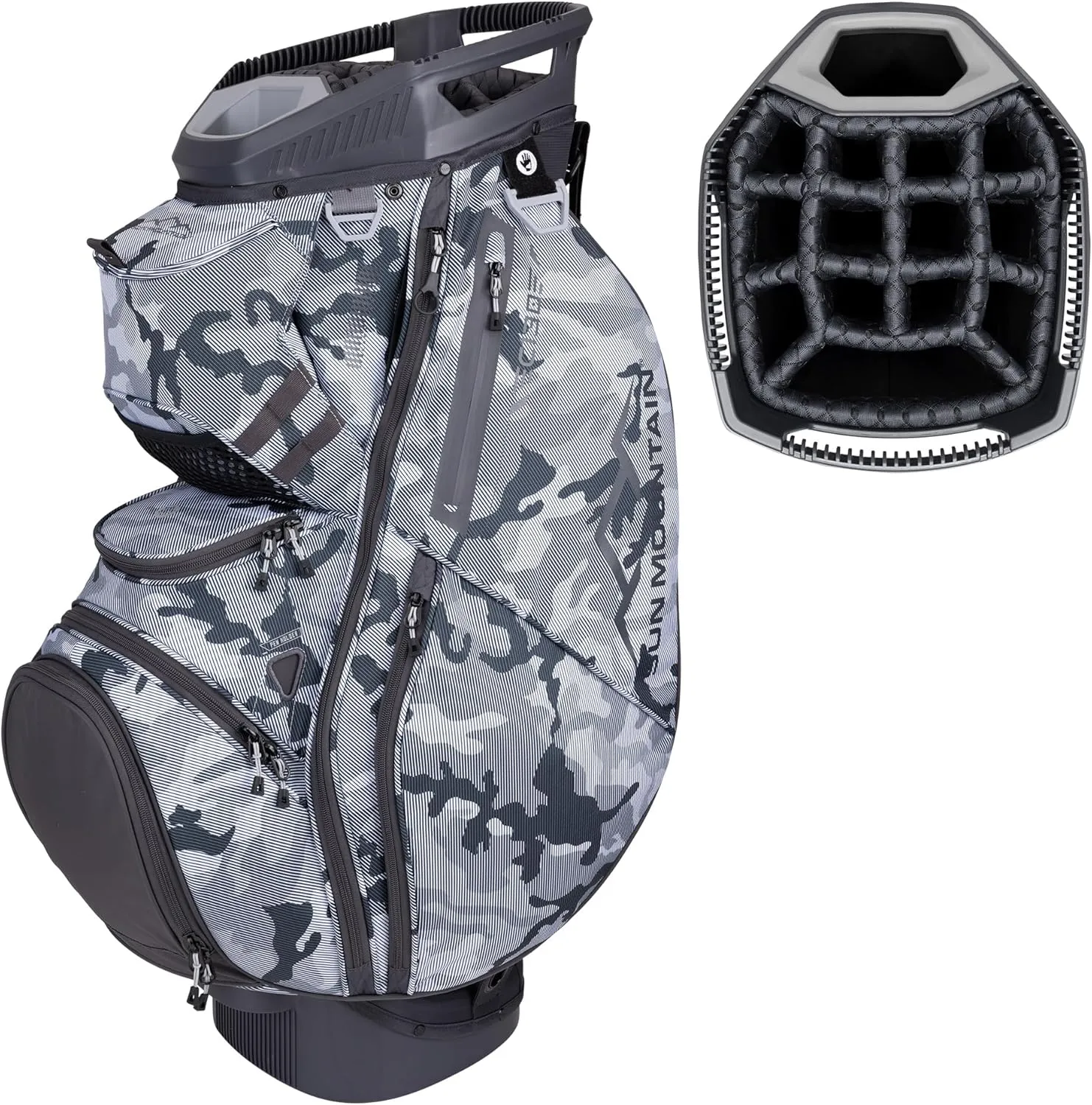 Sun Mountain 2025 C-130 14 Way Golf Bag with Full-Length Dividers and 11 Pockets for Ultimate Convenience - Lightweight Golf Cart Bag with Cart Strap Pass-Through Ideal for Golf Carts