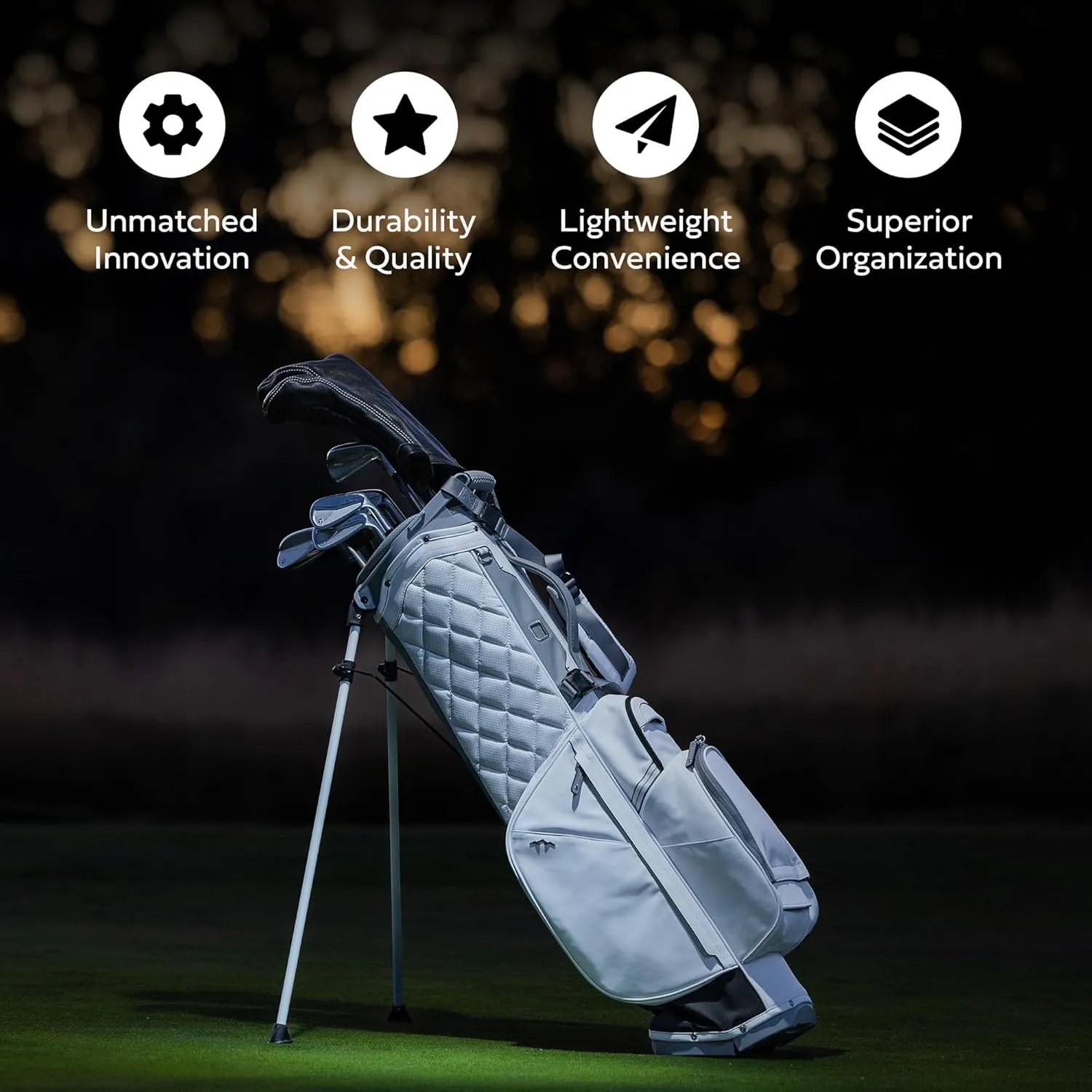 Sun Mountain 2025 Matchplay Stand Bag - Durable Golf Stand Bag with a Four-Way Top and Ergonomic X-Fit Dual Strap Handle for Convenience - Lightweight with Nine Pockets for Storage