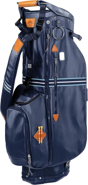 Sun Mountain Mid-Stripe 4-Way Cart Bag - Durable and Comfortable Golf Cart Bag with Eight Pockets for Storage - Features a Chrome Engravable Plate, Dual Tee Holders, and a Rain Hood