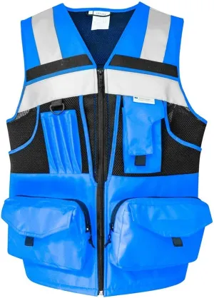 SUXIBIP 10 Pockets Safety Vest for Men and Women, High Visibility vest with 3M Reflective Strips, Oxford Fabric