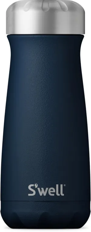 S'well Stainless Steel Traveler, 16oz, Azurite, Triple Layered Vacuum Insulated Containers Keeps Drinks Cold for 24 Hours and Hot for 12, BPA Free, Easy Carrying On the Go