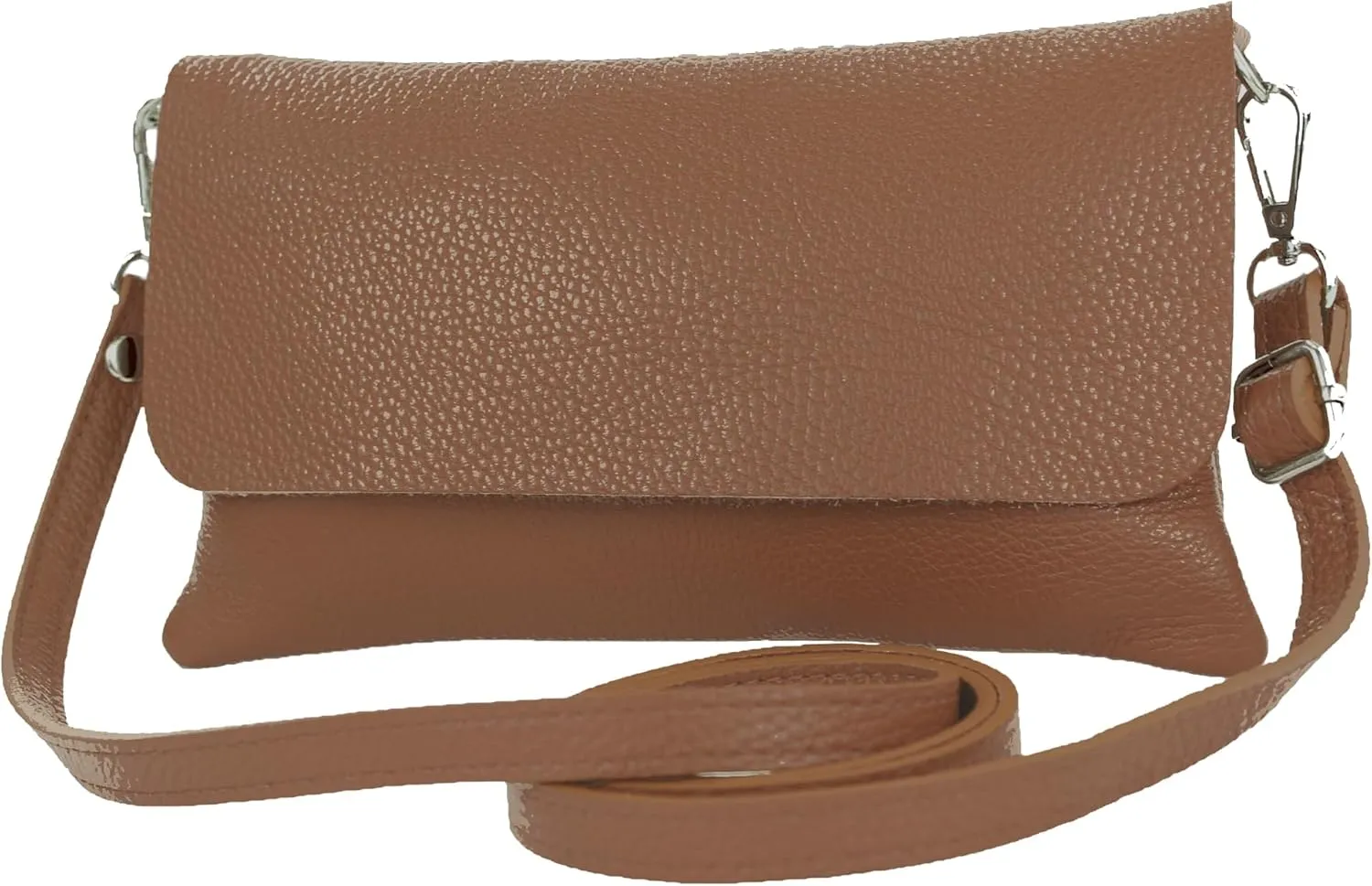 T226 - Italian leather clutch shoulder bag small