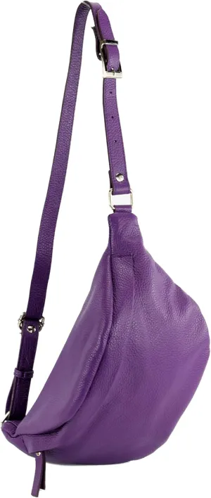 T77 - Italian hip bag, bum bag medium made of soft leather