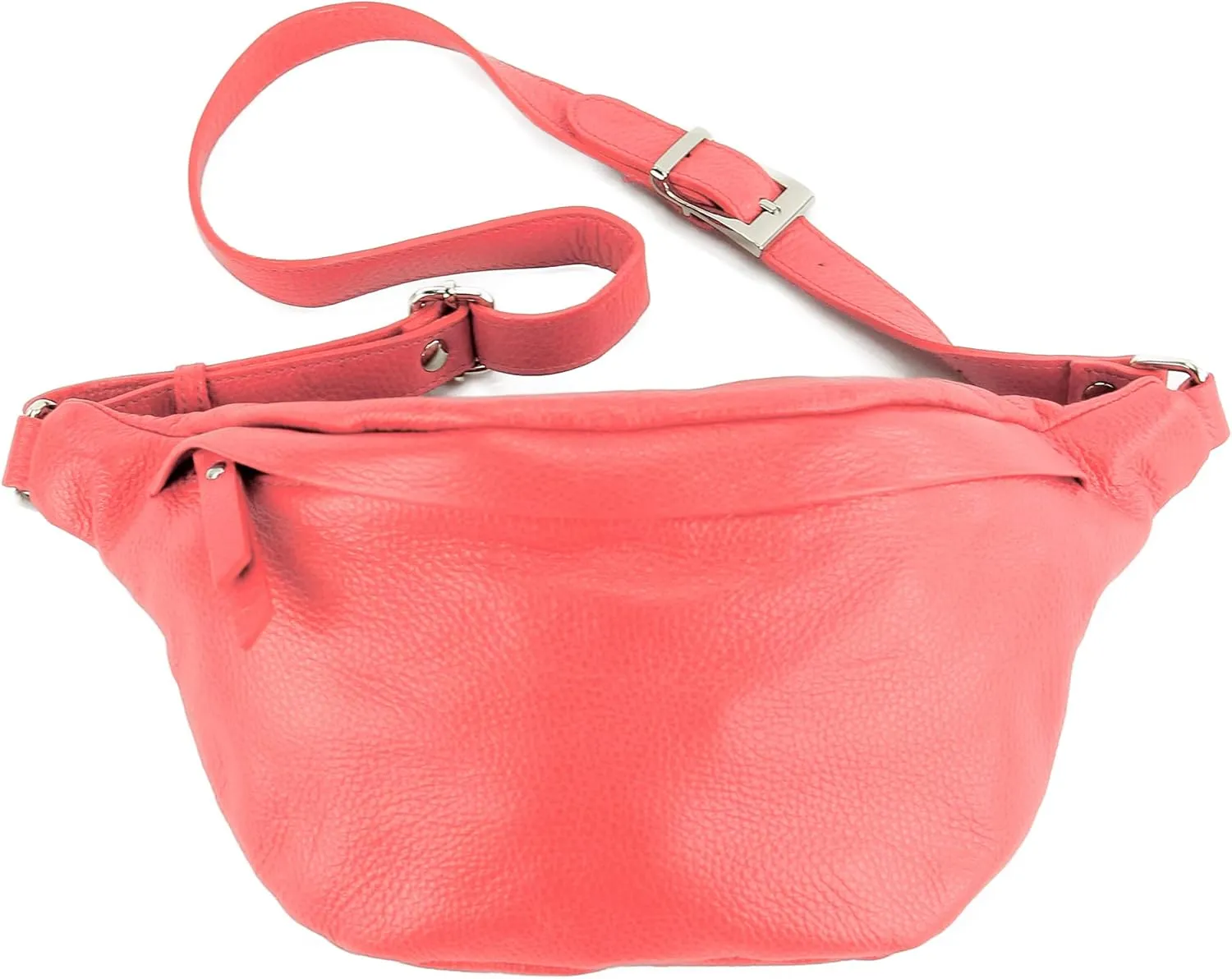 T77 - Italian hip bag, bum bag medium made of soft leather