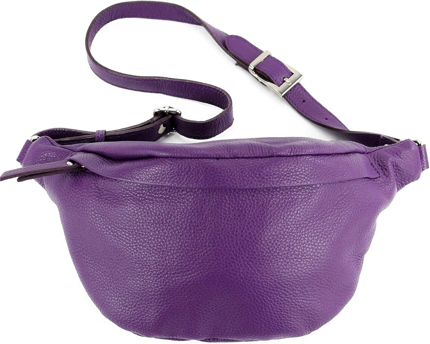 T77 - Italian hip bag, bum bag medium made of soft leather